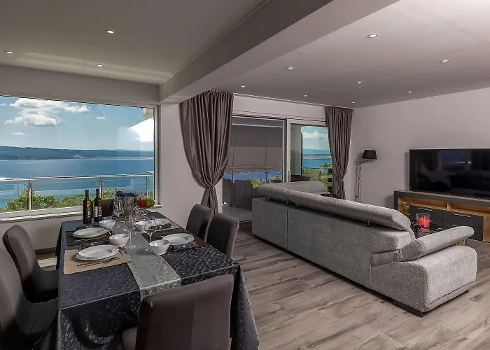 Apartament Luxusapartment Mit Traumhaften Meerblick Und Eigenem Weinkeller Dramalj